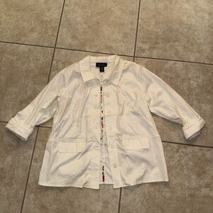 Denim&Co Vintage OG White Lightweight Jacket